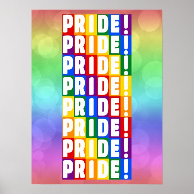 LGBT Rainbow Colors Pride Poster (Front)