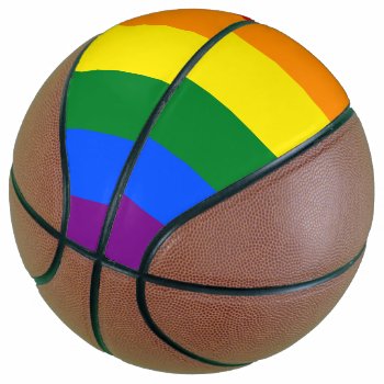 Lgbt Rainbow Flag Basketball by FlagGallery at Zazzle
