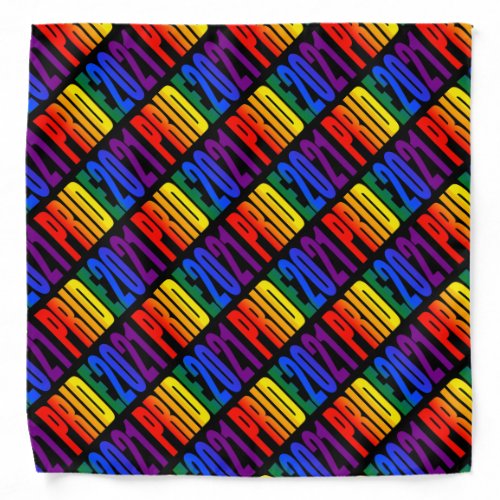 LGBT Rainbow Flag Colors LGBTQ Gay Pride 2021 Bandana