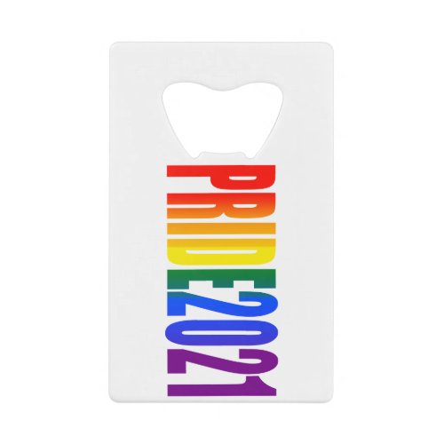 LGBT Rainbow Flag Colors LGBTQ Gay Pride 2021 Credit Card Bottle Opener