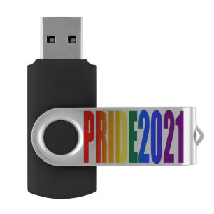 LGBT Rainbow Flag Colors LGBTQ Gay Pride 2021 Flash Drive