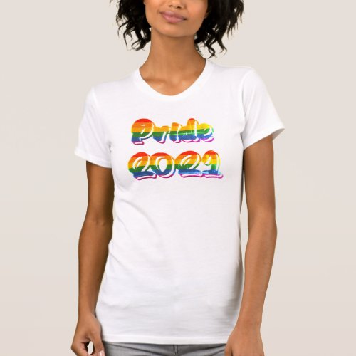 LGBT Rainbow Flag Colors LGBTQ Gay Pride 2021 T_Shirt