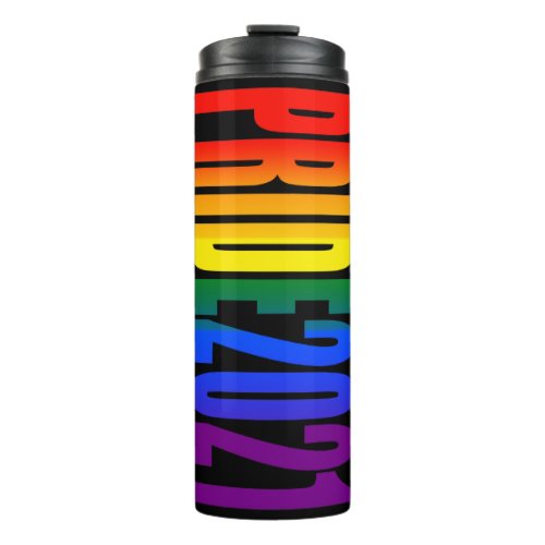 LGBT Rainbow Flag Colors LGBTQ Gay Pride 2021 Thermal Tumbler