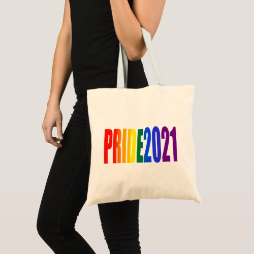 LGBT Rainbow Flag Colors LGBTQ Gay Pride 2021 Tote Bag