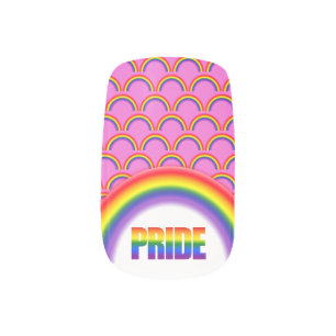 LGBT Rainbow Flag Colors Pink Gay Pride Minx Nail Art