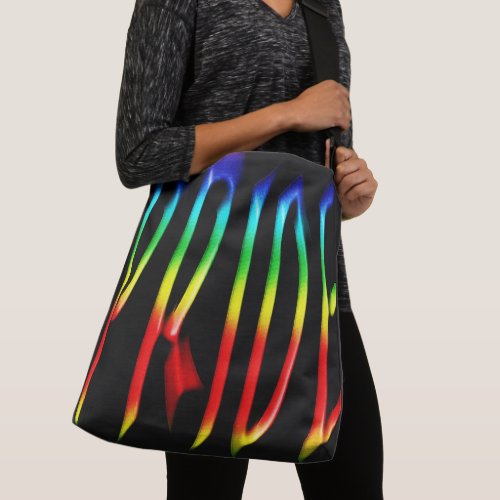 LGBT Rainbow Flag Colors Typography Gay Pride Crossbody Bag