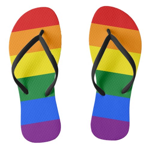 LGBT Rainbow flag Flip Flops