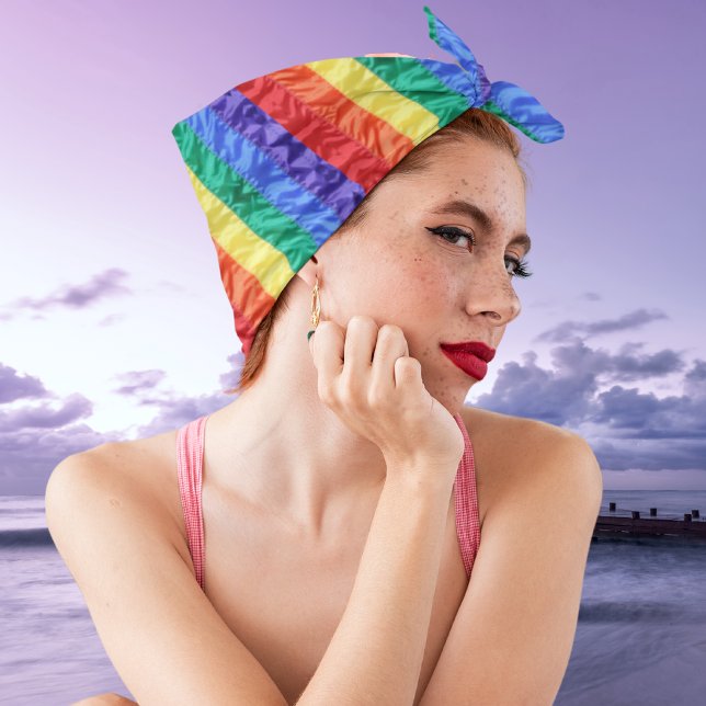 LGBT Rainbow Flag Gay Pride Flag Stylish Chic Cool Bandana (Creator Uploaded)
