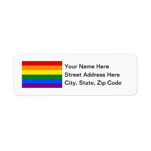 LGBT Rainbow Flag Label