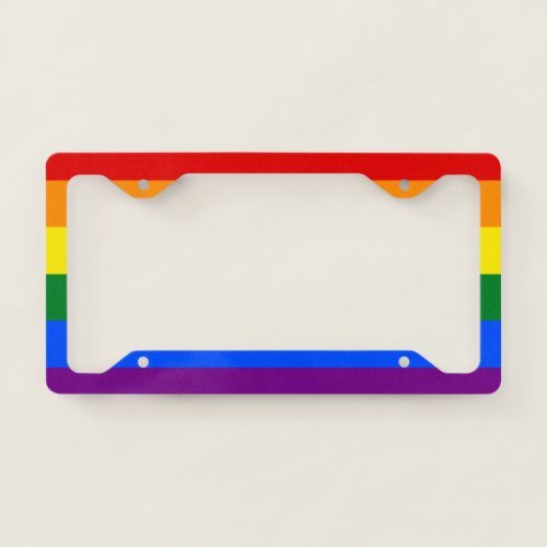LGBT Rainbow flag License Plate Frame