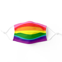 LGBT Rainbow Flag Original 8 Stripes Pattern Adult Cloth Face Mask