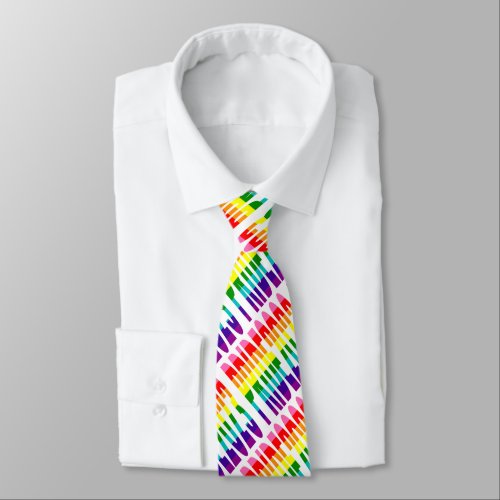 LGBT Rainbow Flag Original 8 Stripes Pride 2023 Ne Neck Tie