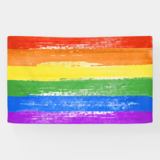LGBT RAINBOW FLAG PAINT BANNER