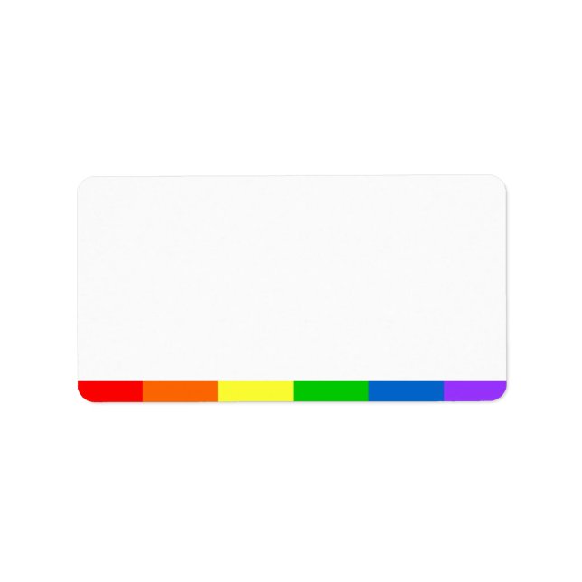 LGBT Rainbow Flag Stripe | Blank Address Label (Front)