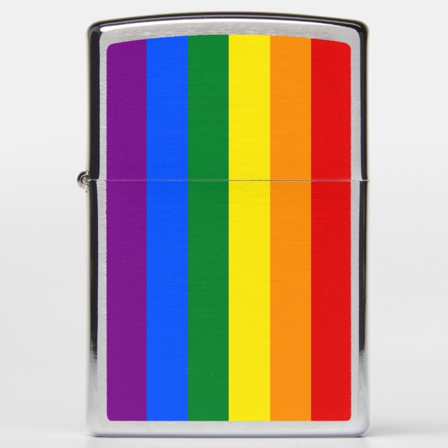 LGBT Rainbow flag Zippo Lighter (Front)