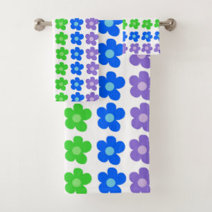 LGBT Rainbow Flowers Gay Pride Freedom & Equality  Bath Towel Set