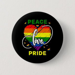 Lgbt Rainbow Gay Peace Love Pride Button