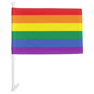 LGBT Rainbow Gay Pride Car Flag