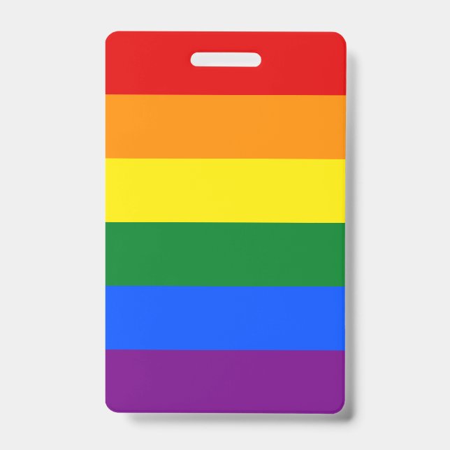 LGBT Rainbow Gay Pride Flag Badge (Front)