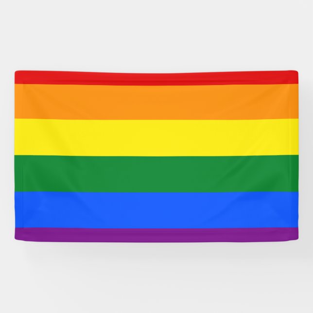 LGBT Rainbow Gay Pride Flag Banner (Horizontal)