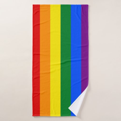 LGBT Rainbow Gay Pride Flag Bath Towel