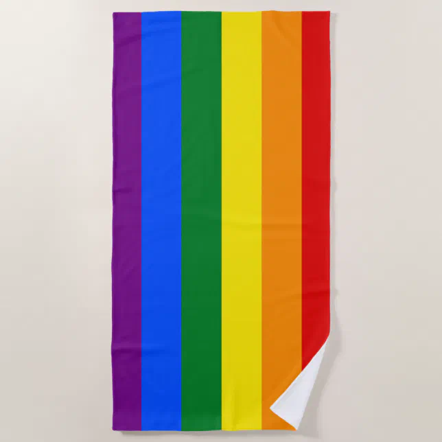 Lgbt Rainbow Gay Pride Flag Beach Towel Zazzle