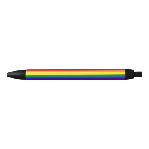 LGBT Rainbow Gay Pride Flag Black Ink Pen