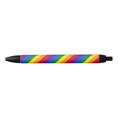 LGBT Rainbow Gay Pride Flag Black Ink Pen