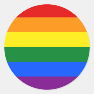 LGBT Rainbow Gay Pride Flag Classic Round Sticker
