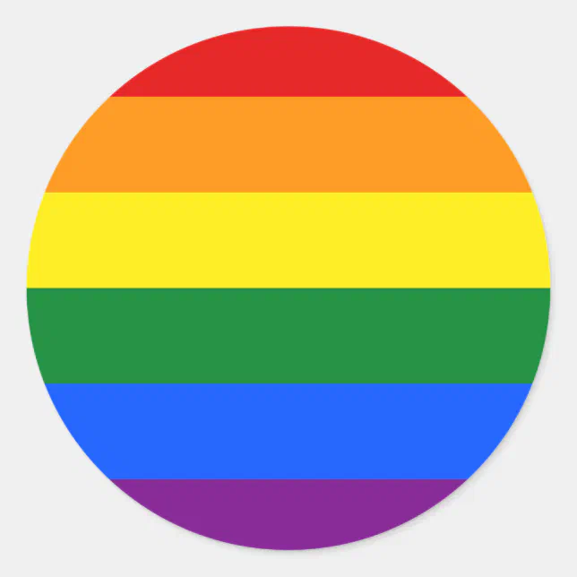 LGBT Rainbow Gay Pride Flag Classic Round Sticker | Zazzle