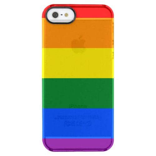 LGBT Rainbow Gay Pride Flag Clear iPhone SE/5/5s Case