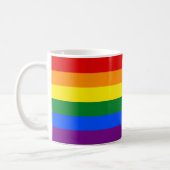 LGBT Rainbow Gay Pride Flag Coffee Mug (Left)