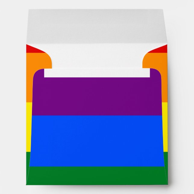 LGBT Rainbow Gay Pride Flag Envelope (Back (Bottom))