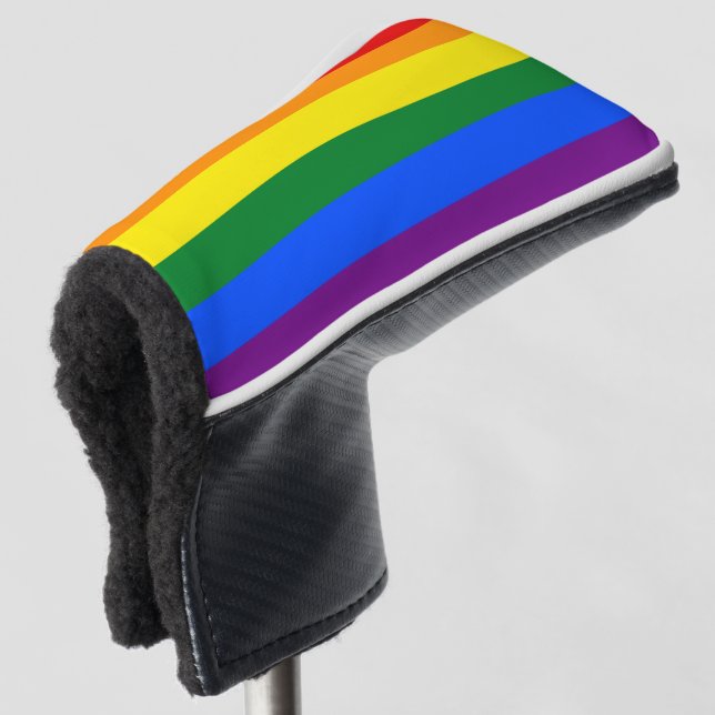 LGBT Rainbow Gay Pride Flag Golf Head Cover (3/4 Front)