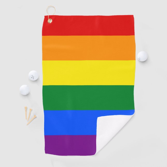 LGBT Rainbow Gay Pride Flag Golf Towel (InSitu)