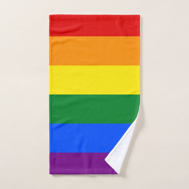LGBT Rainbow Gay Pride Flag Hand Towel (Hand Towel)