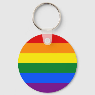 LGBT Rainbow Gay Pride Flag Keychain