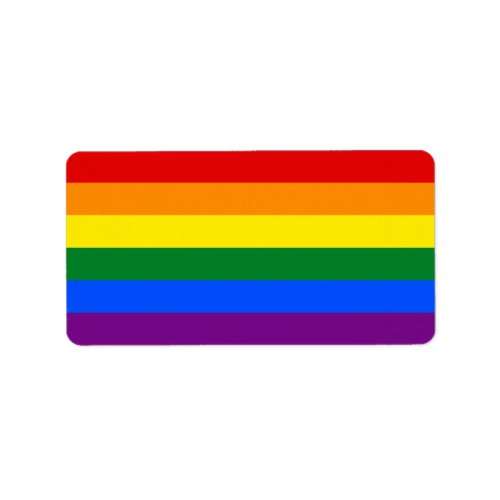 LGBT Rainbow Gay Pride Flag Label