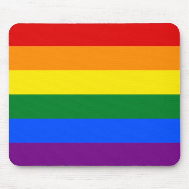 LGBT Rainbow Gay Pride Flag Mouse Pad (Front)