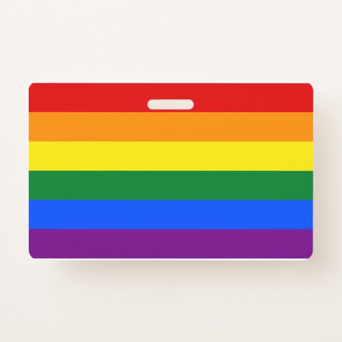 LGBT Rainbow Gay Pride Flag Name Badge