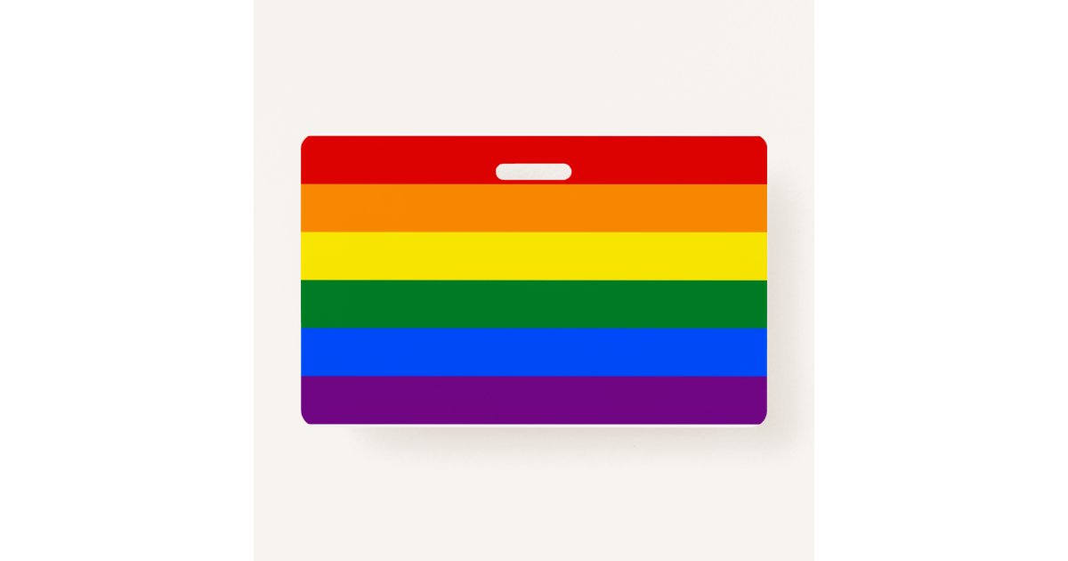 LGBT Rainbow Gay Pride Flag Name Badge | Zazzle