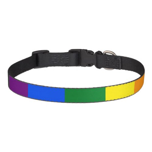 LGBT Rainbow Gay Pride Flag Pet Collar