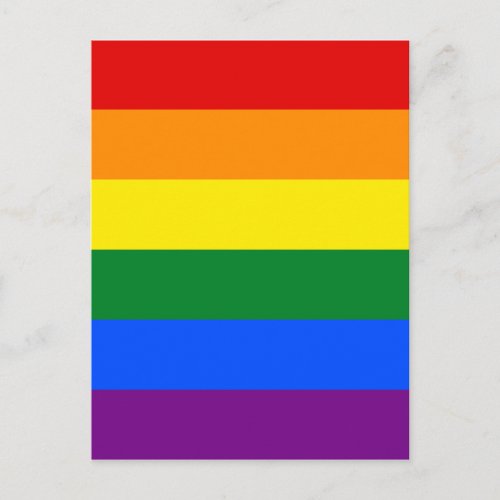 LGBT Rainbow Gay Pride Flag Postcard