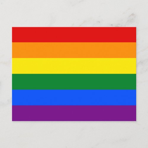 LGBT Rainbow Gay Pride Flag Postcard