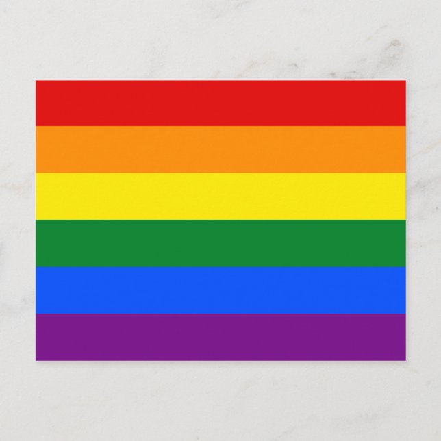 LGBT Rainbow Gay Pride Flag Postcard (Front)