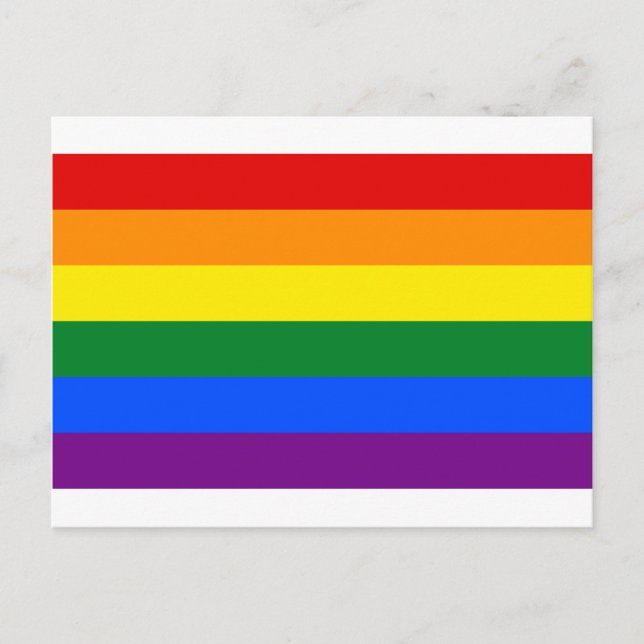 LGBT Rainbow Gay Pride Flag Postcard (Front)