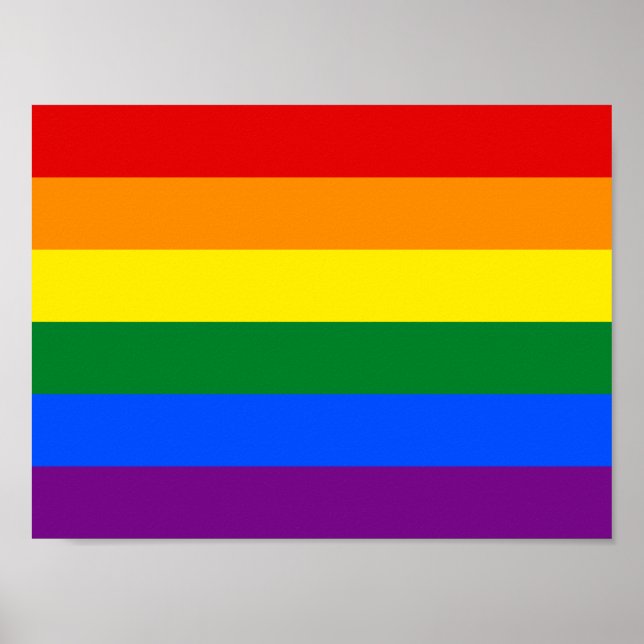 LGBT Rainbow Gay Pride Flag Poster (Front)