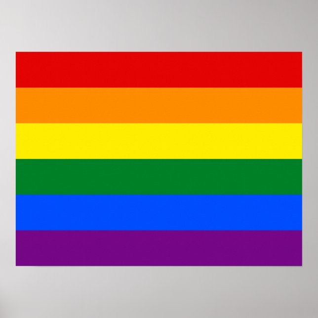 LGBT Rainbow Gay Pride Flag Poster (Front)