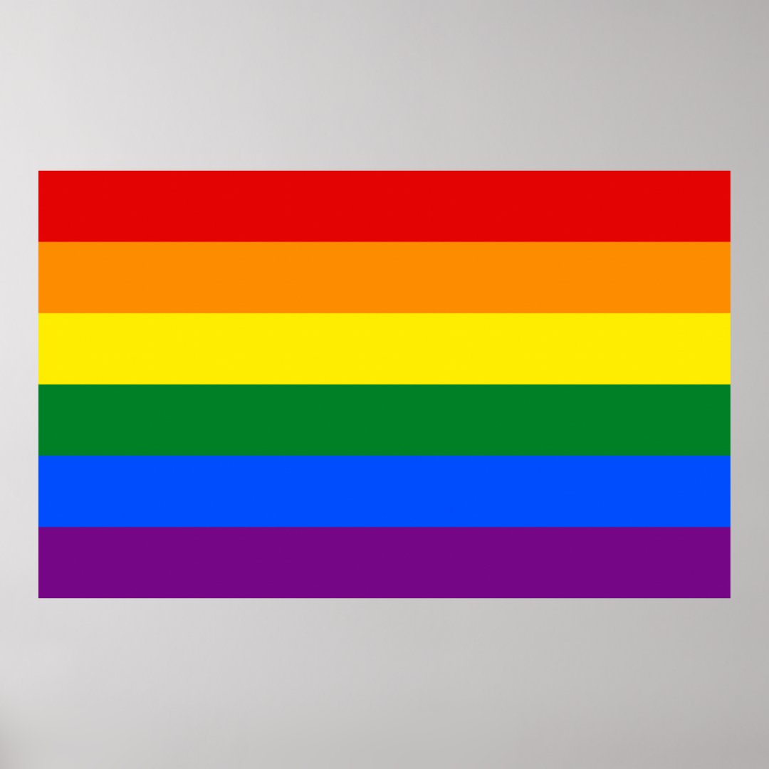 LGBT Rainbow Gay Pride Flag Poster | Zazzle