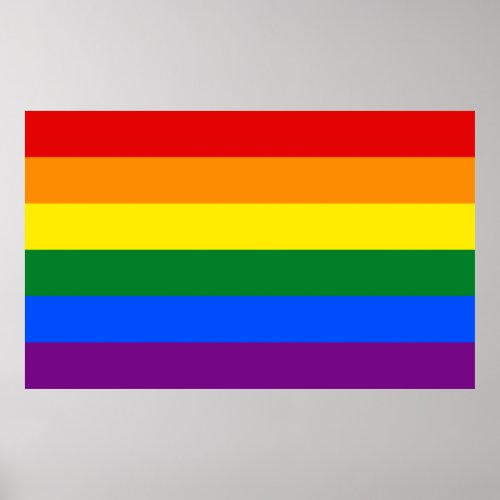 LGBT Rainbow Gay Pride Flag Poster